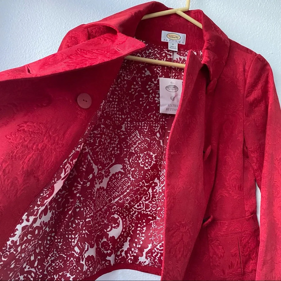 132. NWT Talbots Floral Red jacket - Picture 10 of 12